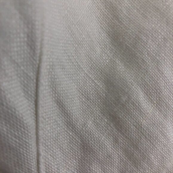 Zara 100% Linen White with Black Trim Fit Flare Dress Sz L - Picture 9 of 14